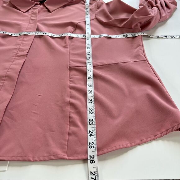 Lane Bryant Classic Button Long Sleeve Mauve Career Casual Blouse PLUS 24-26 - Picture 7 of 11